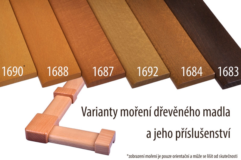 DM2 - madlo panelákové dřevěné buk masiv 1690 + lak